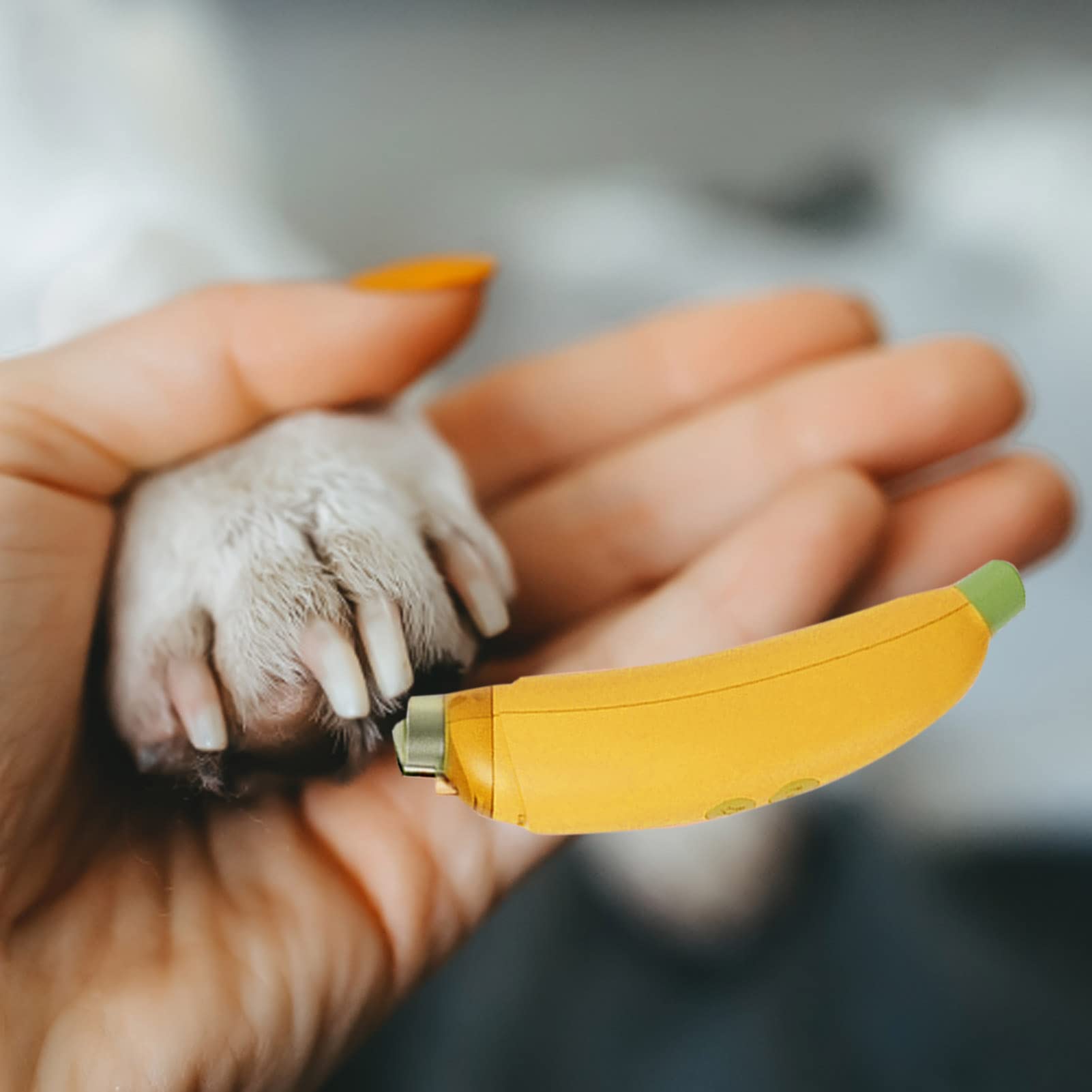 Broyeur à ongles et coupe-ongles professionnel pour animaux de compagnie, rechargeable par USB, pour petits et grands chats, chiens (jaune)