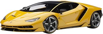 Lamborghini Centenario New Giallo Orion/Metallic Yellow with Carbon Top 1/18 Model Car by Autoart 79115