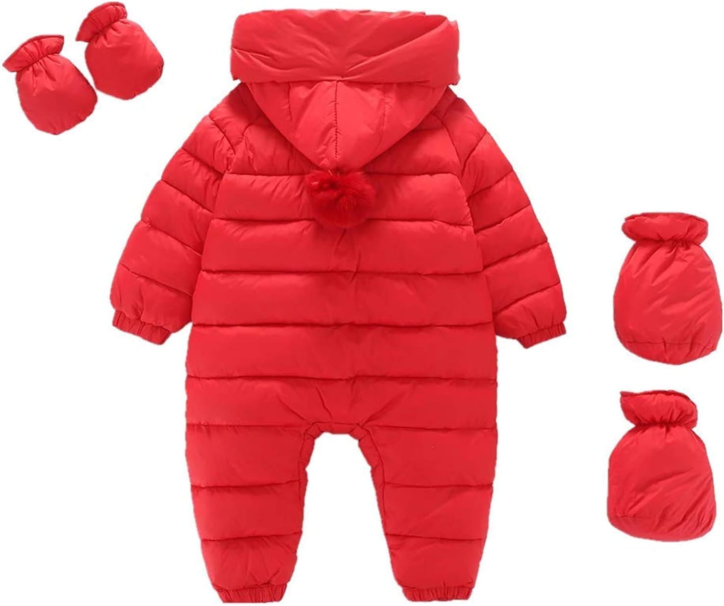 3 Stück Baby Flanell Futter Schneeanzug Unisex Winter Warm Jumpsuit Double Zip Up Strampler