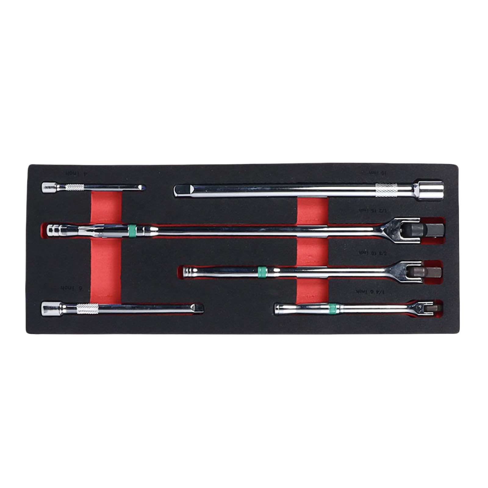 Hdoytxxm Multicolor 6Pcs Rod Long Wrench 1 / 4Inch 3 / 8Inch 1 / 2Inch Drives Socket Wrench Force Rod Rotate Head Strong Force Levers Steering Ergonomic Handle Tool