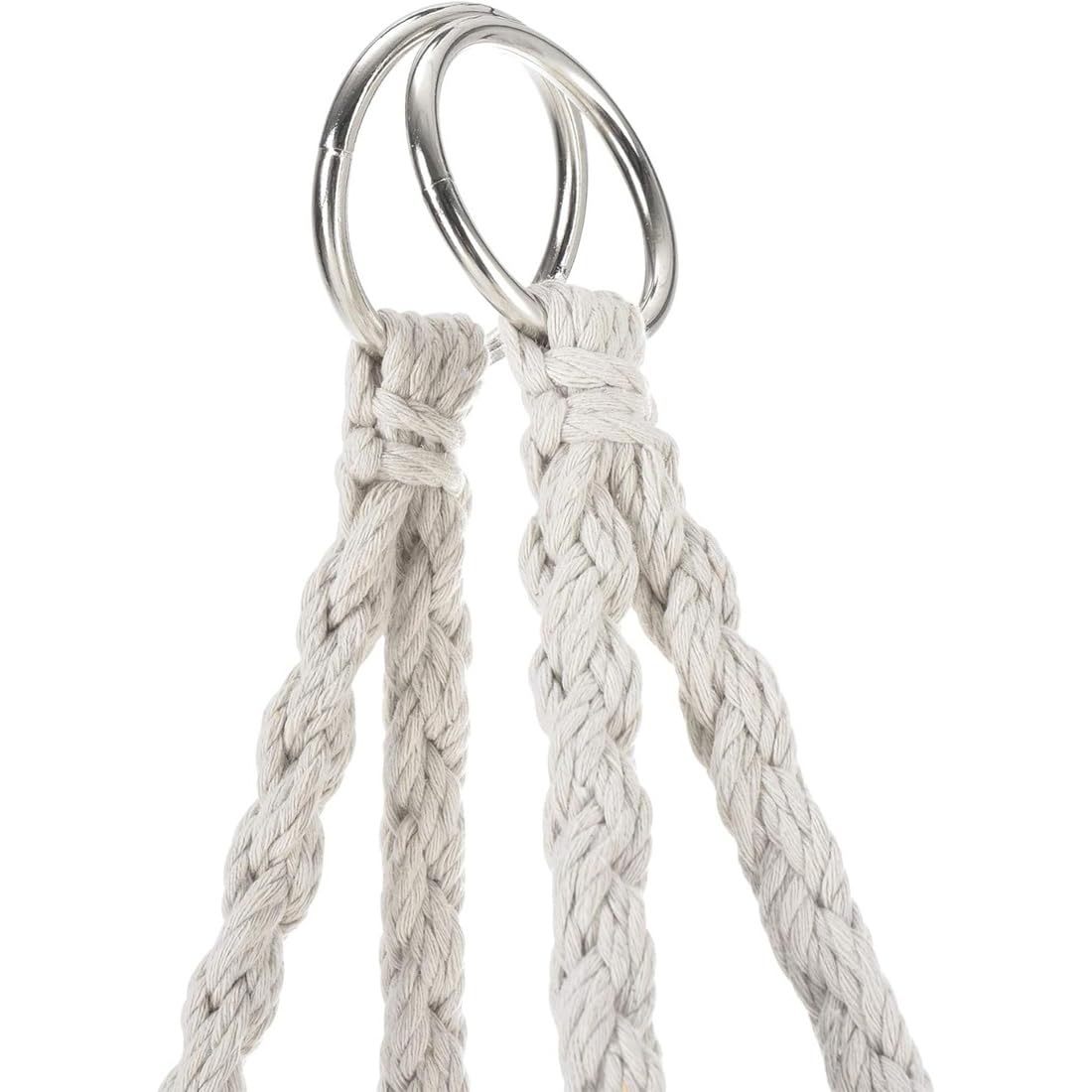 Panda Home Silla Colgante Exterior con Flecos, Ø80cm X 120Cm,Silla Columpio para Interior y Exterior, Beige