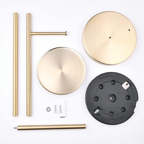 Miniatura 10 de SHUNLI - Soporte de papel higiénico con estante, soporte de rollo de inodoro independiente con reserva de almacenamiento, dispensador de pañuelos de