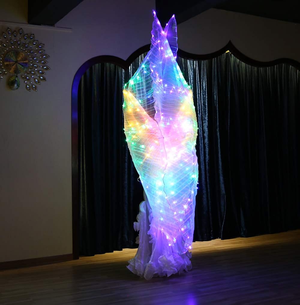 Vista 4 de Isis Wings - Disfraz de luces LED con luces brillantes capa de carnaval para EDC