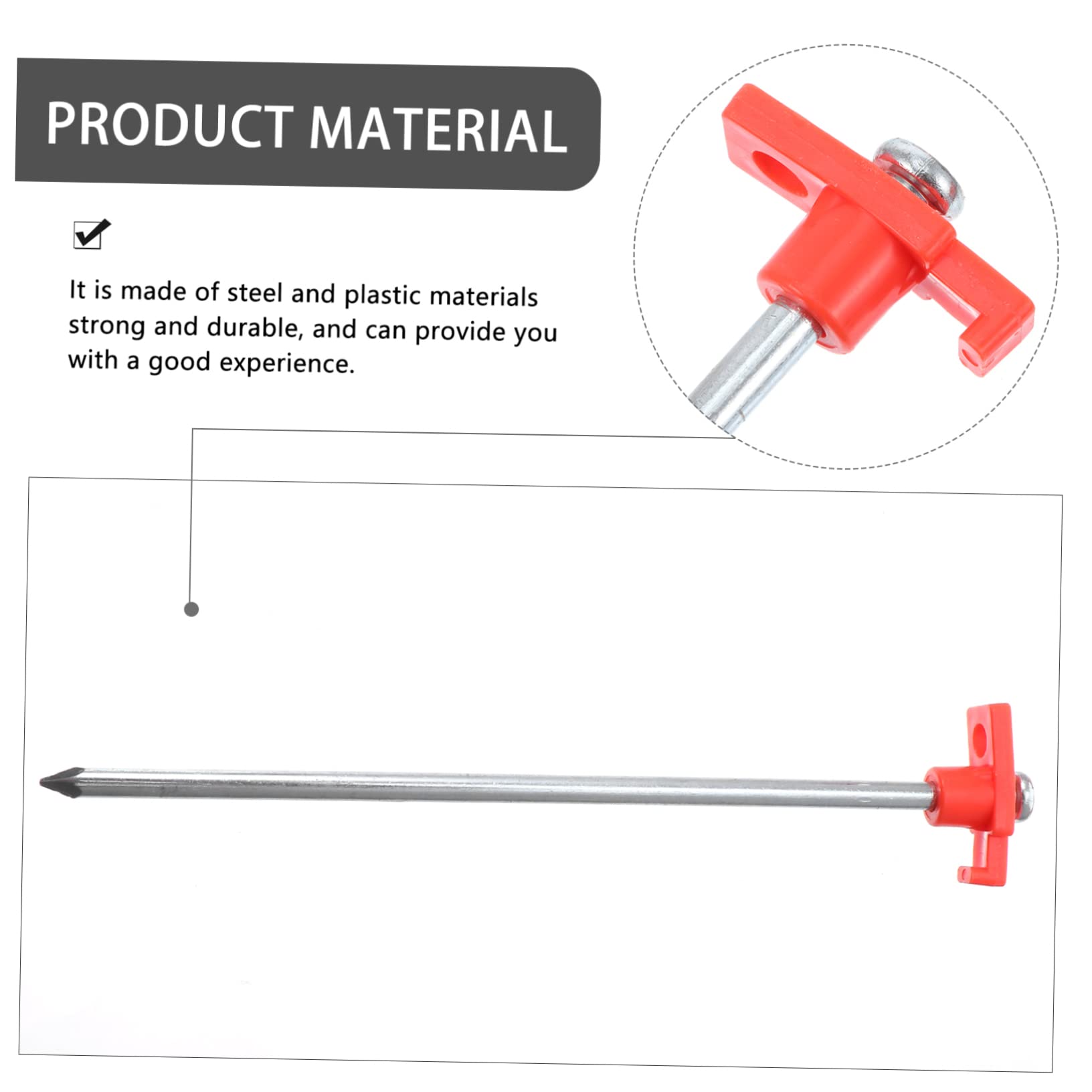 Generisch 1 Satz Heringe Camping zubehör zeltschnur Spanner Camping zelte schuspikes Zeltzubehör für Outdoor-Camping Campingzubehör Zeltplane Zelthering im Freien Zeltstangen Stahl Orange