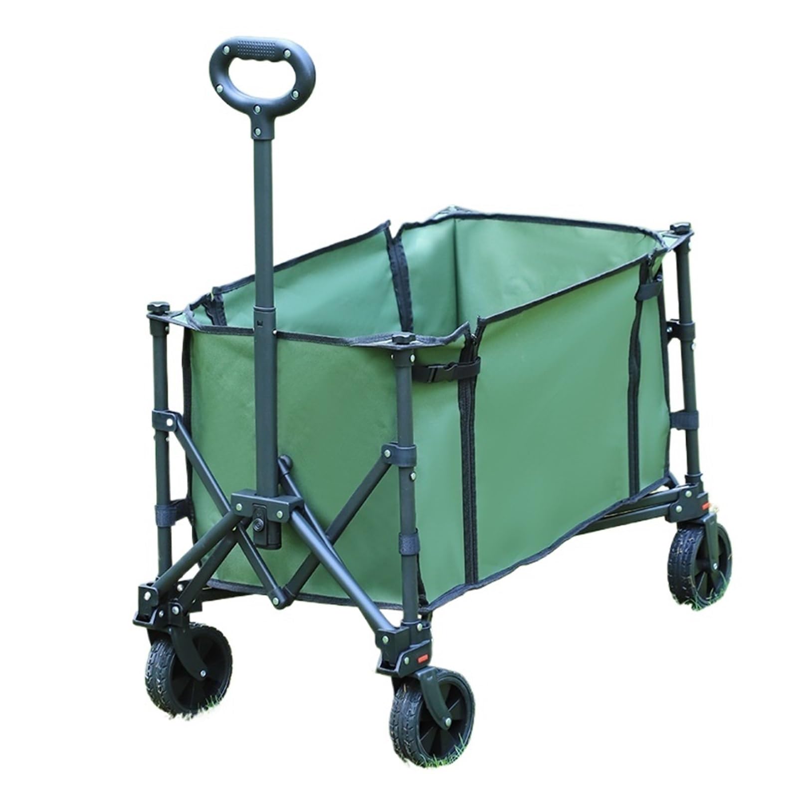 Wagons Carts Foldable, Large Capacity Collapsible Wagon Heavy Duty Folding Cart Foldable Utility,Collapsible Wagon(Green)