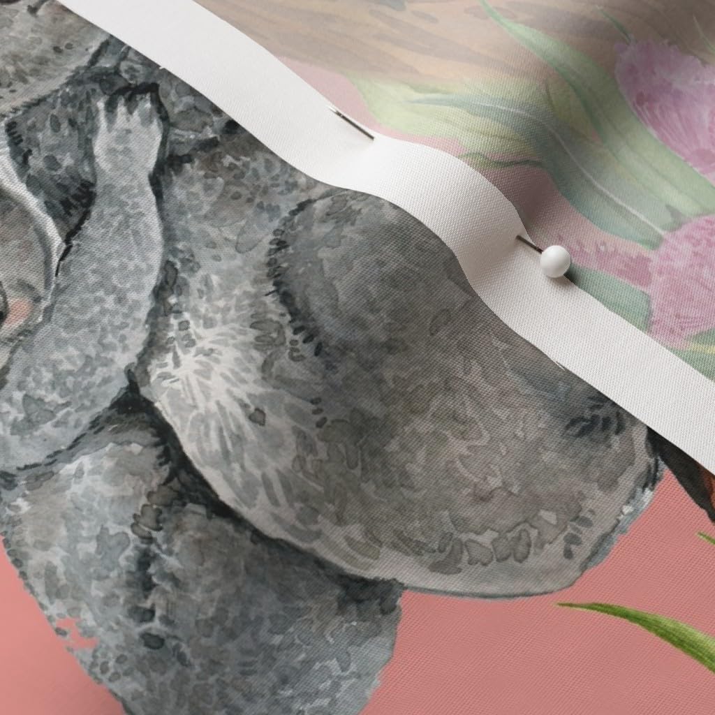 Spoonflower Fabric - Cute Gray Animals Bear Cartoon Watercolor Koala Cloth Printed on Cotton Poplin Fabric by The Yard - Sewing Shirting Quilting Dresses Apparel Crafts