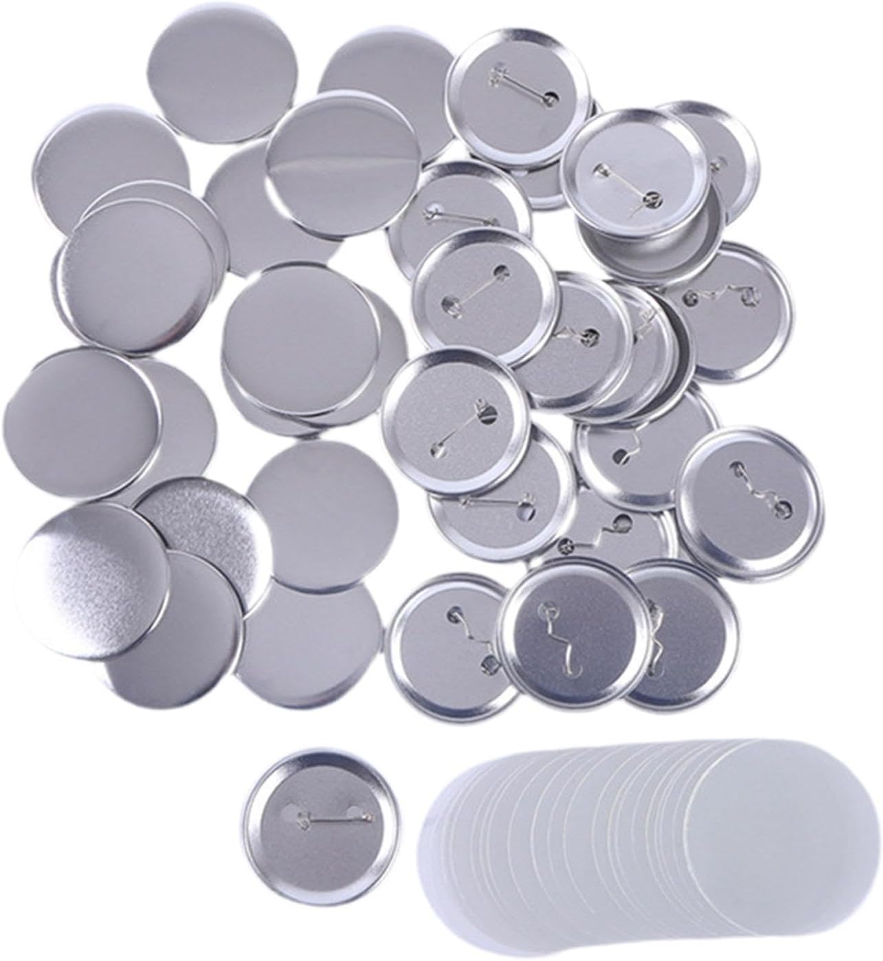 100 Pieces Blank Button Making Supplies Round For Button Maker Machine Gifts MCrafts|Multi-Purpose Craft Supplies|Crafting Tools|Badge/Button Makers