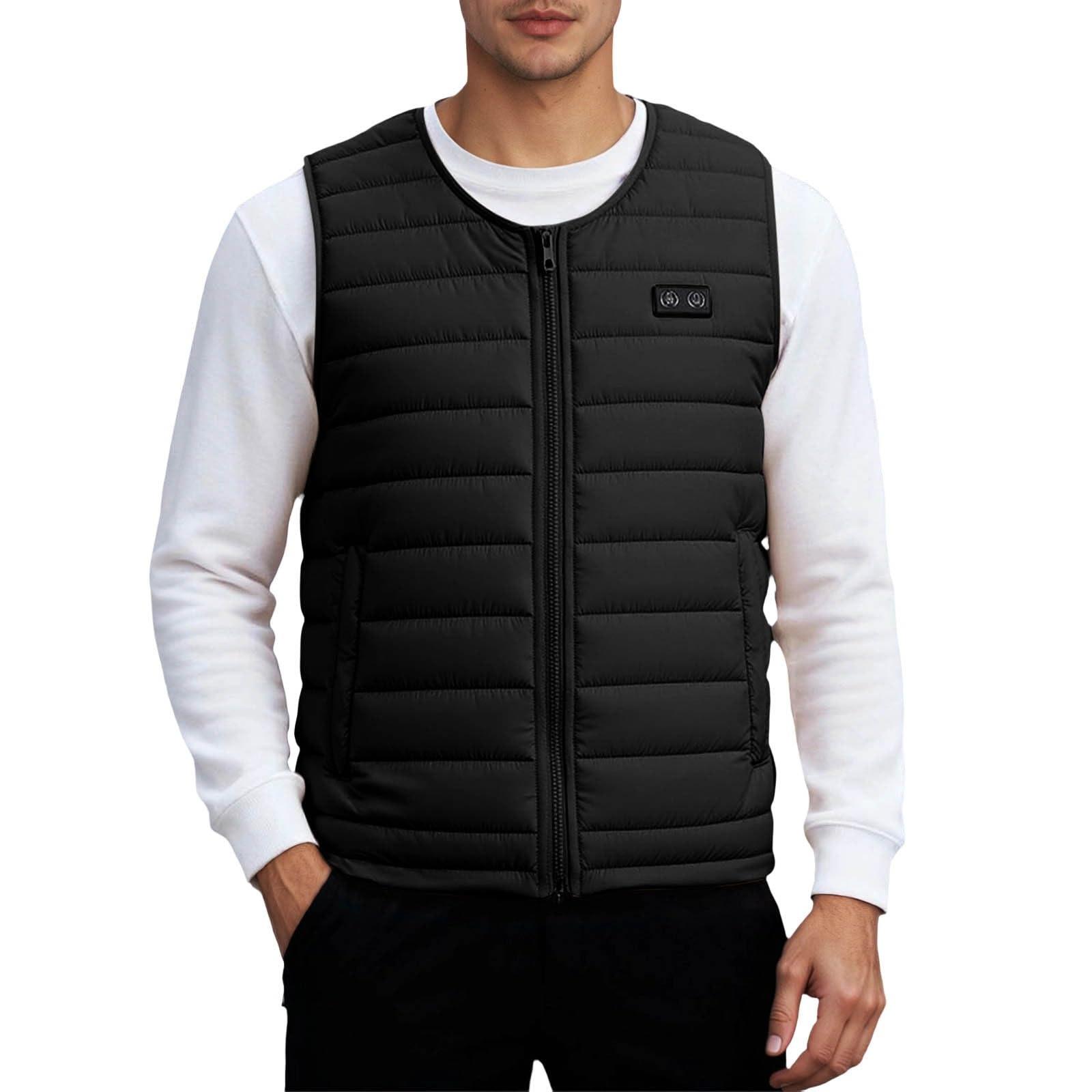 Gilet Riscaldato Uomo Donna con USB e Chiusura Magnetica Smanicato Riscaldata Imbottita Trapuntata Piumino Riscaldate Anziani Senza Maniche 100 Grammi per Sci Caccia Moto Pesca Trekking Bici Lavoro