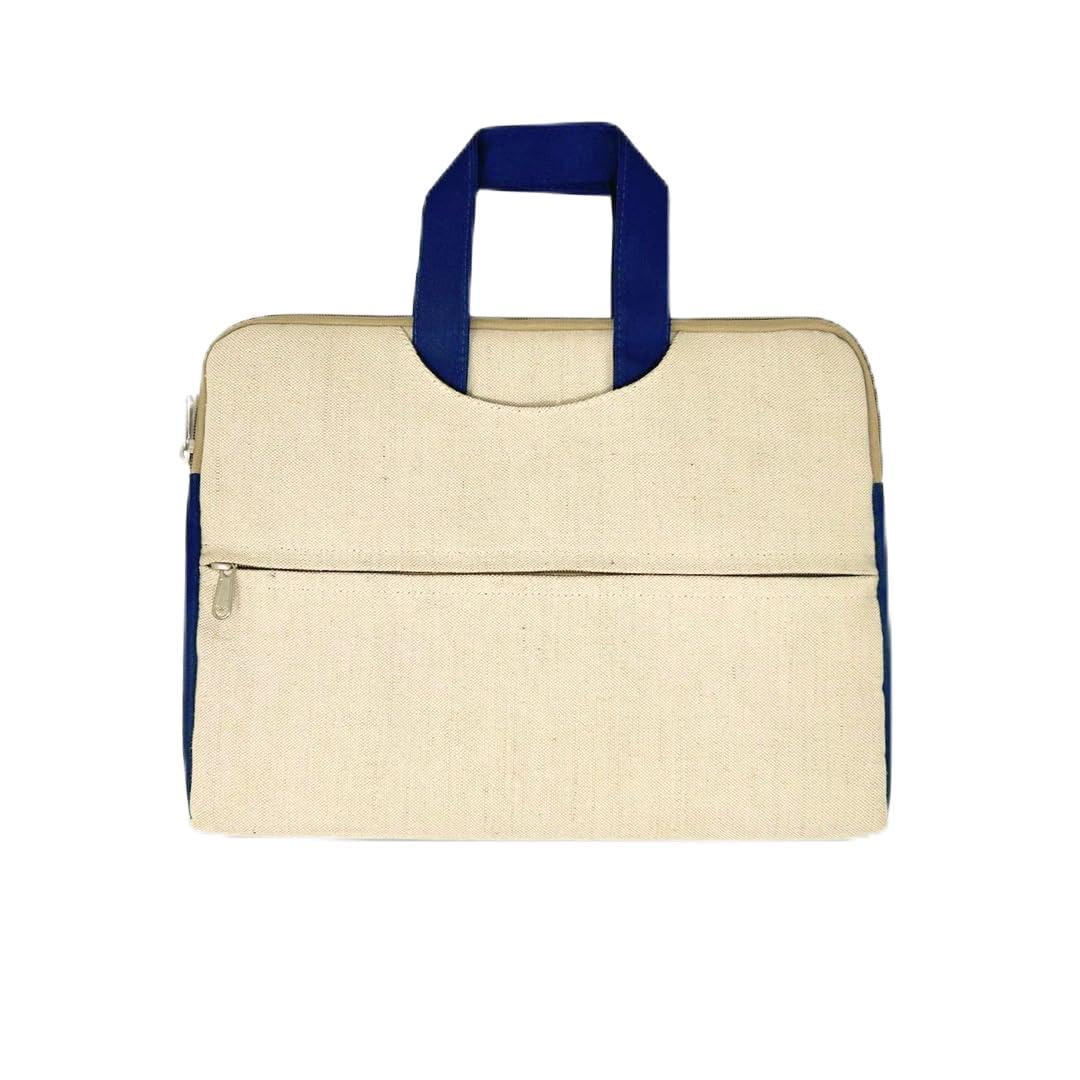 IVILLAGE Jute Laptop Bag - Eco Friendly, Sustainable Messenger Bag with Zipper | Fits 14 inches Laptop | Suitable for Office, Travel | Beige | Unisex (B0C5XMGV1H) Amazon Price History, Amazon Price Tracker