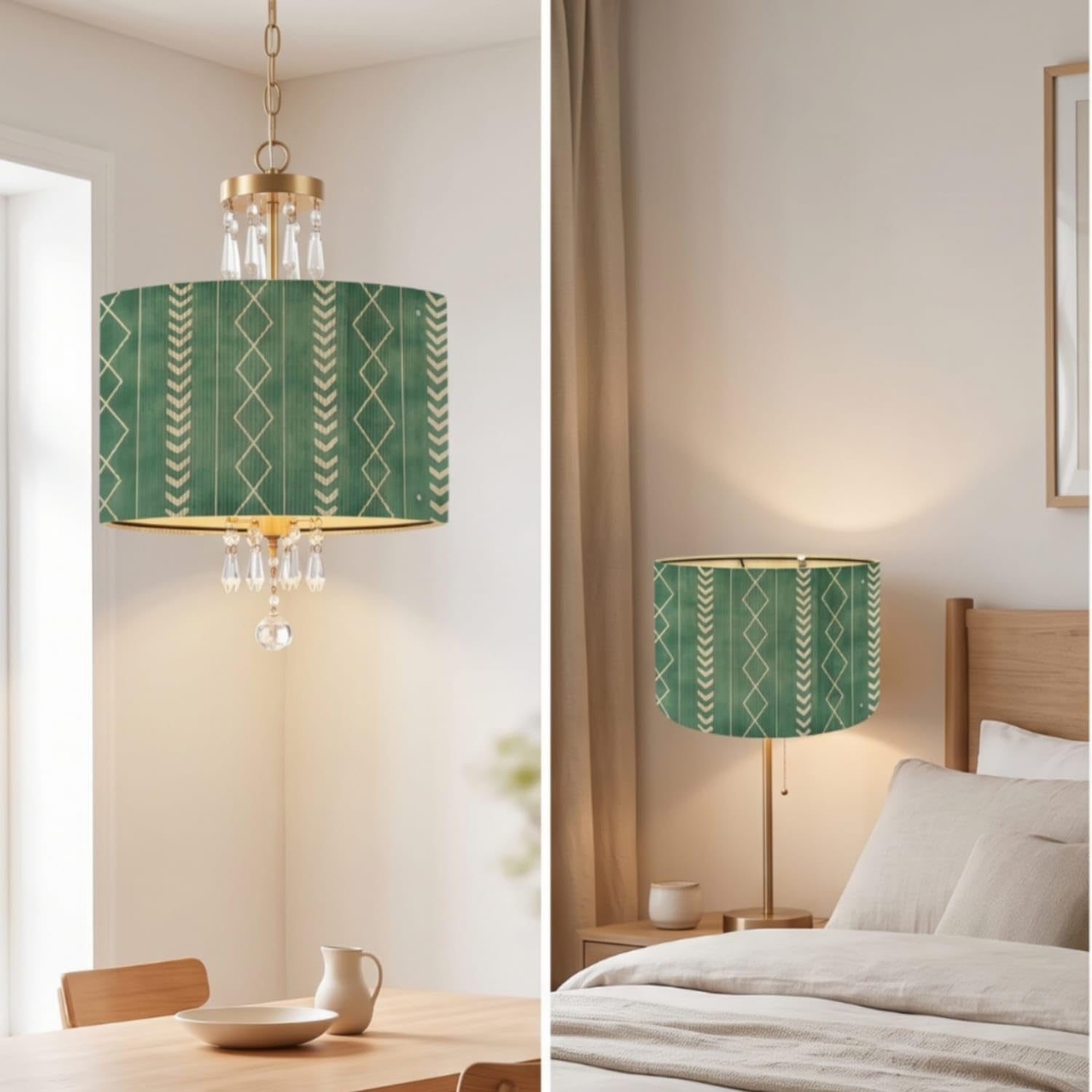 Handwoven Bamboo Lampshade Natural-Fiber Bamboo Lamp Shade Rustic Woven Lampshade Detachable for Bedside Table, Desk, Style C-image-31