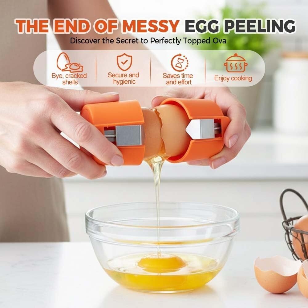 Egg Cracker Tool,Easy Shell Egg Opener,Handheld Egg Separator Tool,Perfect for Baking, Scrambled Eggs and Omelets