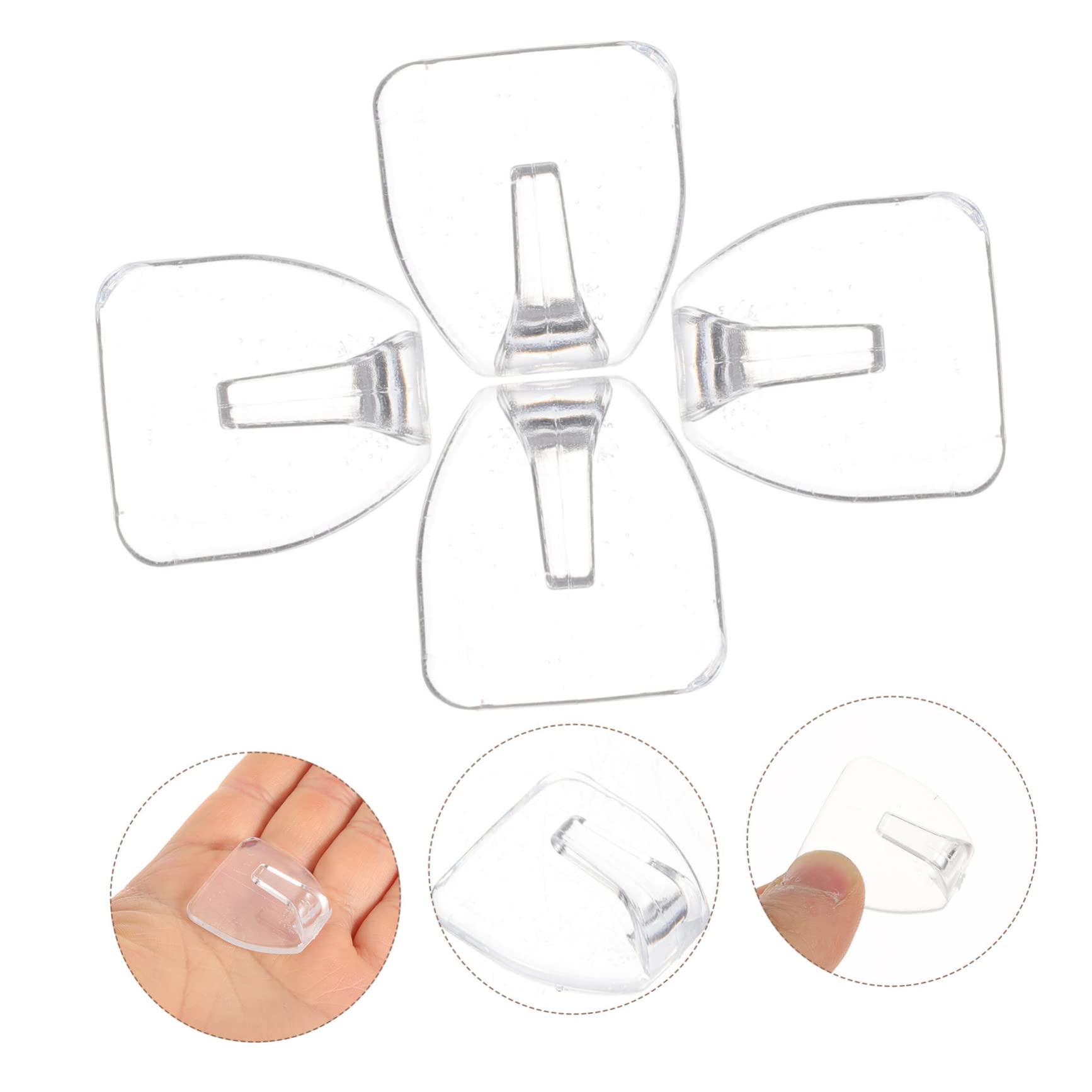 Mikikit 40pezzi Ganci Adesivi Trasparenti Da Parete Da Ganci Pratici Per Asciugamani e Accessori Cucina e Bagno Resistenti Su Superfici Lisce