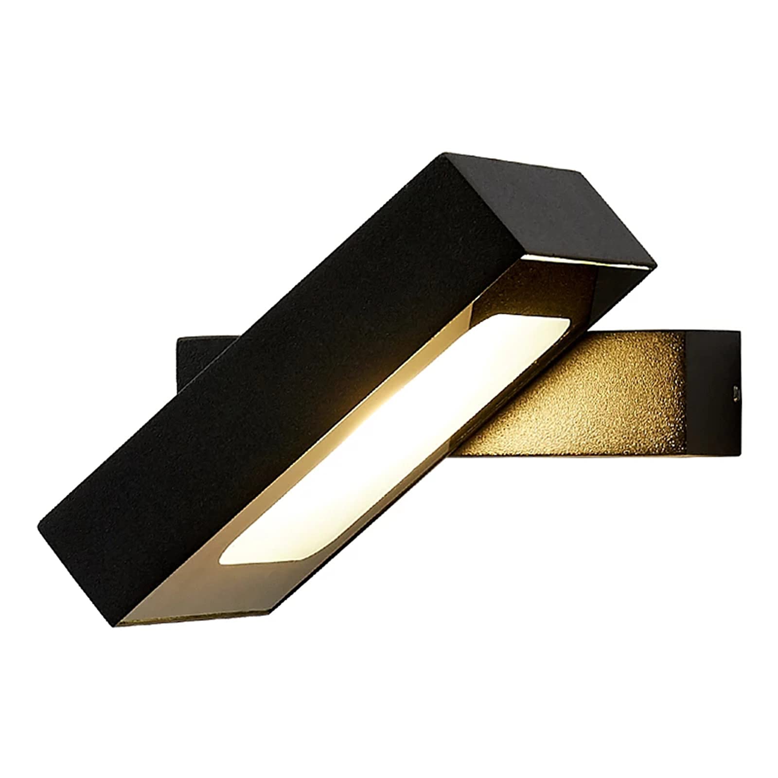 Applique murale LED rotative 6W noir moderne design orientable - 8