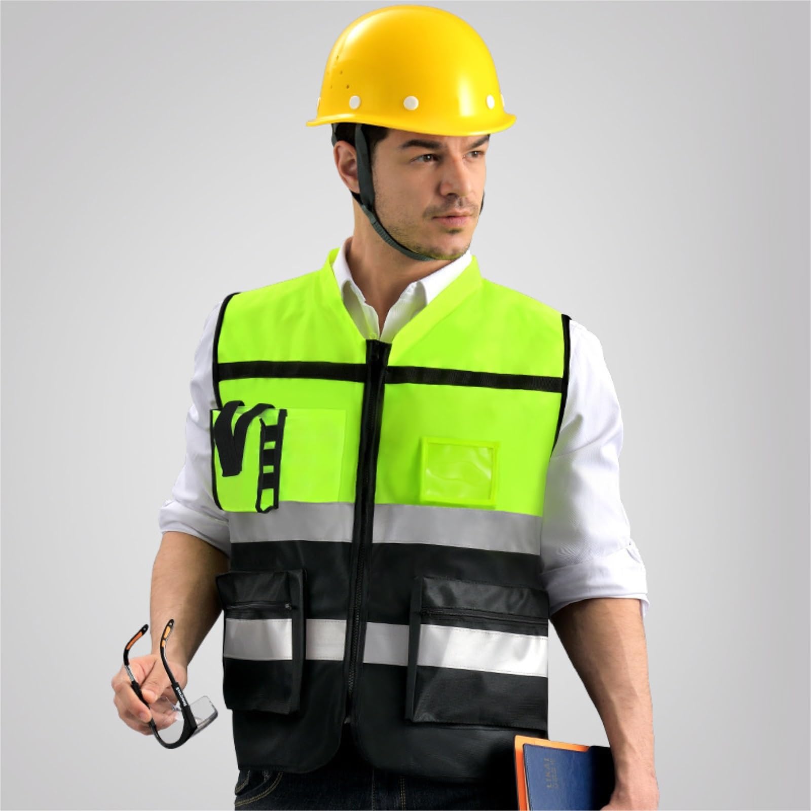 chaleco de alta visibilidad, Chaleco Reflectante for Moto y Construcción, Multicolor, L XL XXL