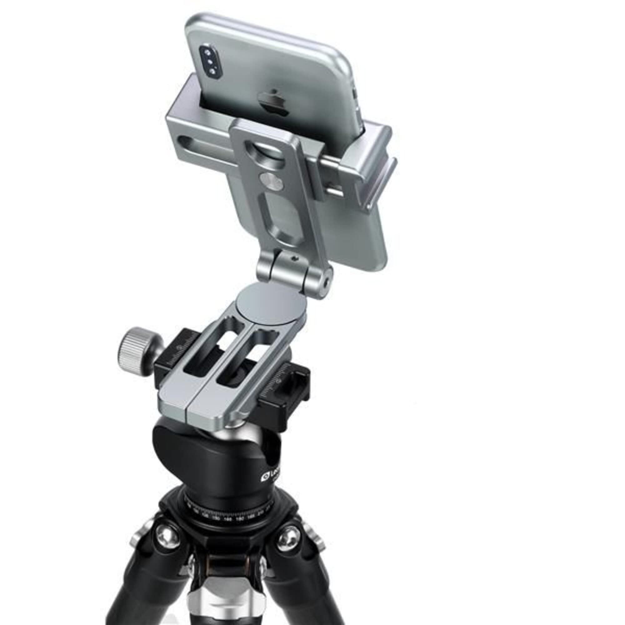 LEOFOTO PS-2 Phone Holder Cell Phone Stand Adjustable Angle Compact and Portable 1 4 Screw Thread Arca Compatible