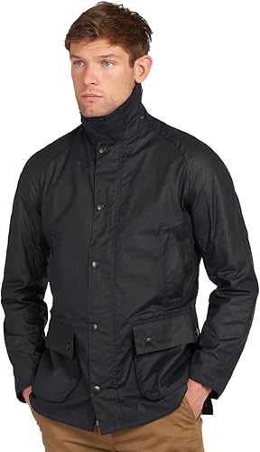Vista 3 de Barbour Chaqueta Ashby Wax para hombre, Verde Oliva