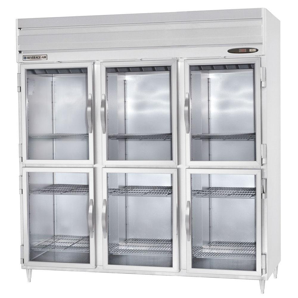 Beverage-Air P Series - Top Mount - Pass Thru Refrigerator - Three Section - Glass Door by Beverage Air – 84.13 x 77.75 x 36 Inches, 78.7 cubic_feet, Model PRD3HC-1BG