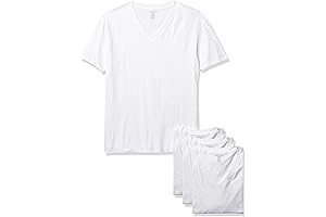 Nautica Men's White V-Neck 4-Pack T-Shirts
