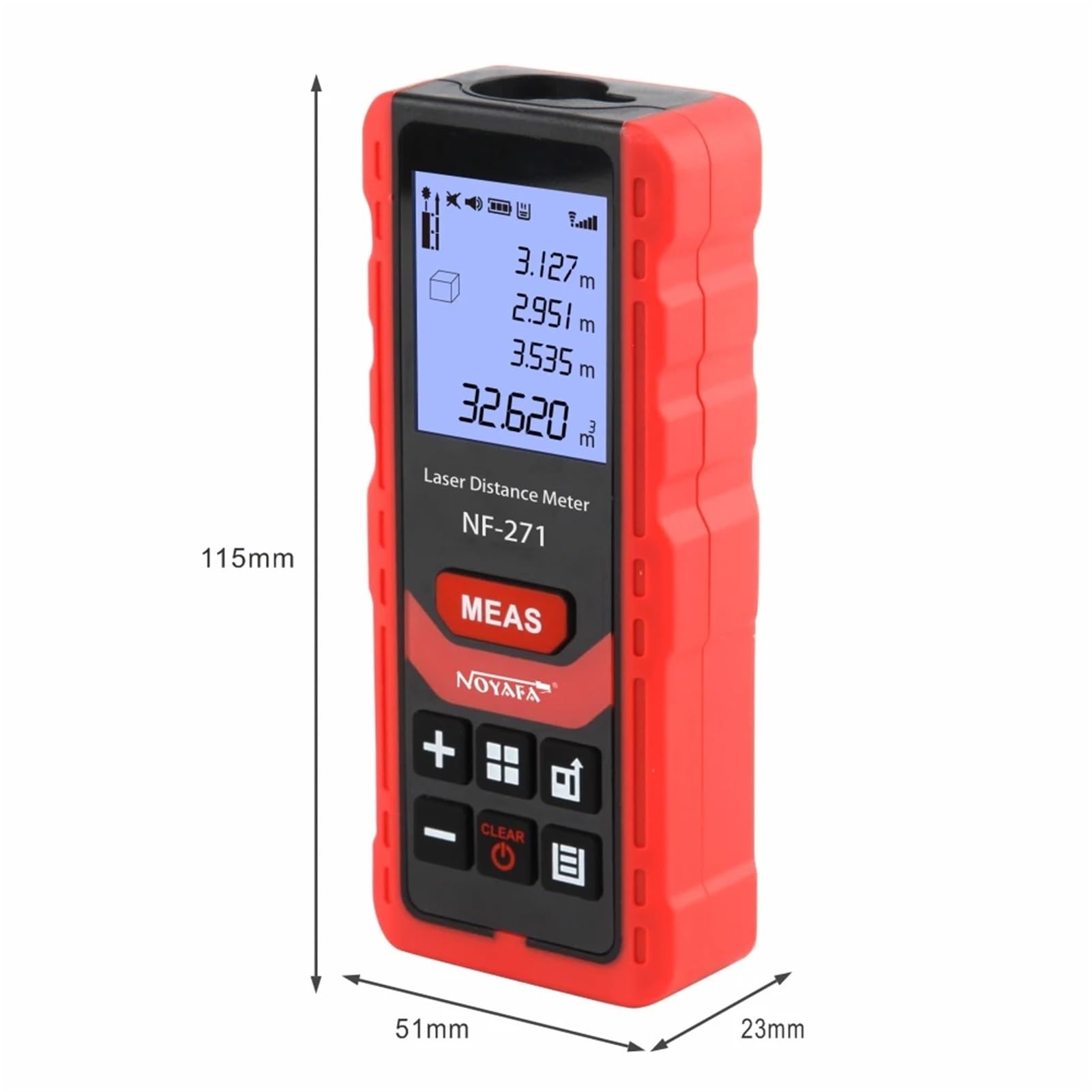 Laser Distance Meter 40M 80M Rangefinder Tape Range Finder Measure Device Digital Ruler Test Tool(NF-271-80m)