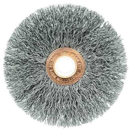 Weiler 15563 3" Crimped Wire Wheel, .0118" Steel Fill, 1/2"-3/8" Arbor Hole, Made in the USA (Pack of 10)