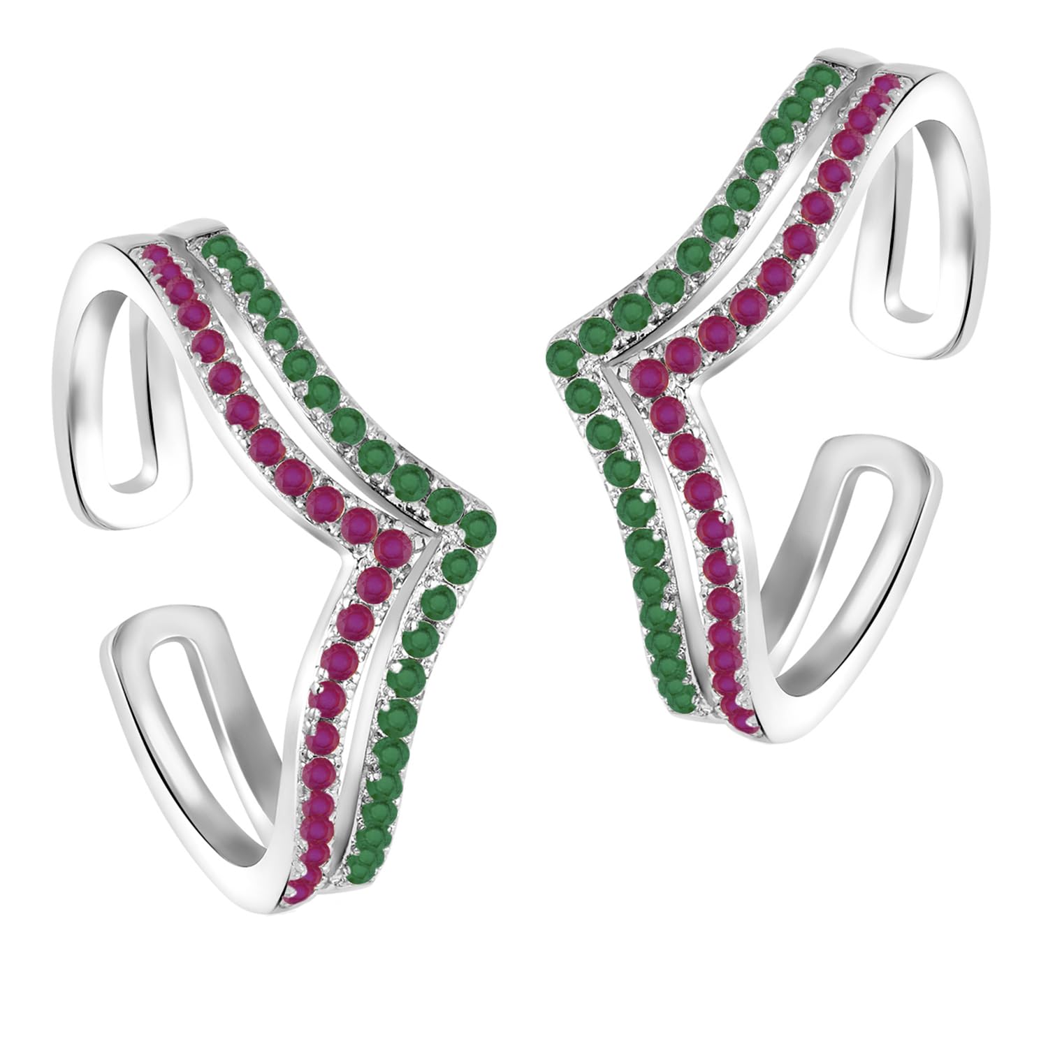 Peora Silver Plated White Cubic Zirconia Studded Adjustable Toe Rings Stylish Bichiya Jewellery for Women|Rakhi Rakshabandhan Gift for Sister Bhabhi, Gifts for Women (B0CC9YTWCJ) Amazon Price History, Amazon Price Tracker