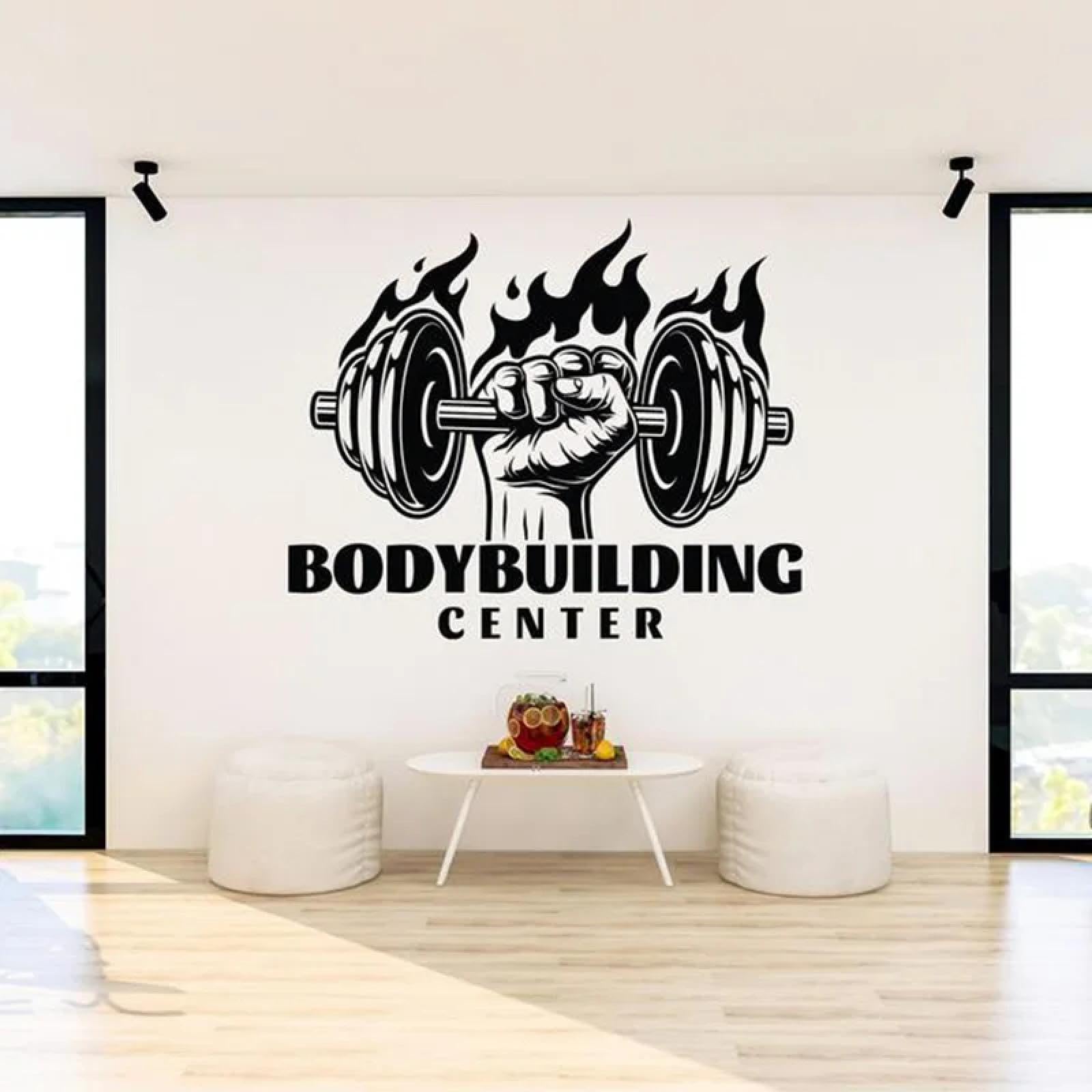 WEIMEIJIE Gym wall Stickers, Fitness Motivation Quotes, Vinyl Lettering, Club Fitness Center Art Decoration