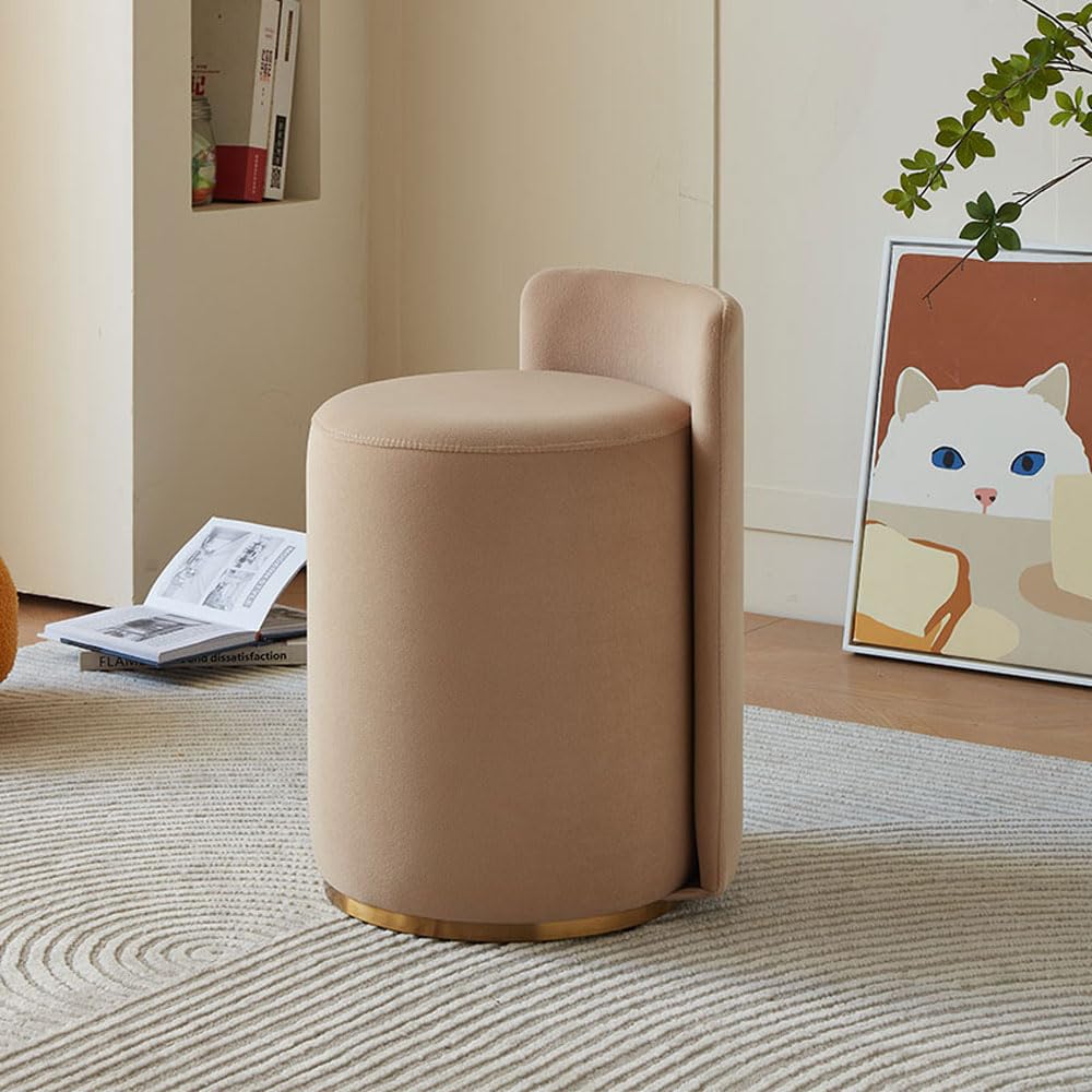 Pouf Rotondo Lavorato A Maglia - Ottomano Morbido Per Soggiorno, Camera E Esterno 37x50 Cm - Foto 6