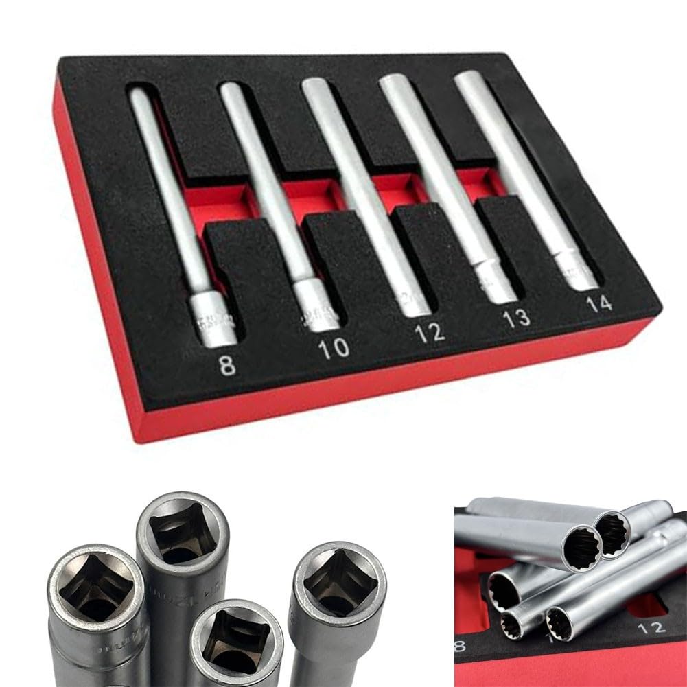 Juego de llaves largas de 120 mm, 3/8, 8-14 mm (HEX head)