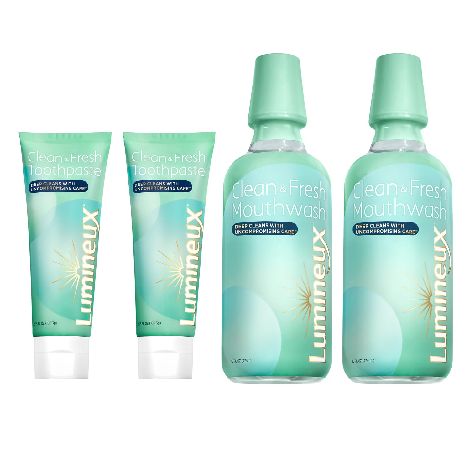 Lumineux Complete Care Kit, 2 Mouthwashes & Toothpaste, Fresh Breath