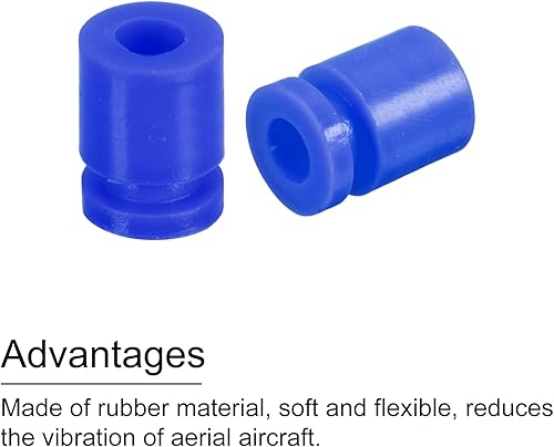 Miniatura 4 de MECCANIXITY Bolas de goma antivibración RC para control remoto F4 F7 controlador de vuelo M3x8mm bolas de absorción de impactos (azul), paquete de 12