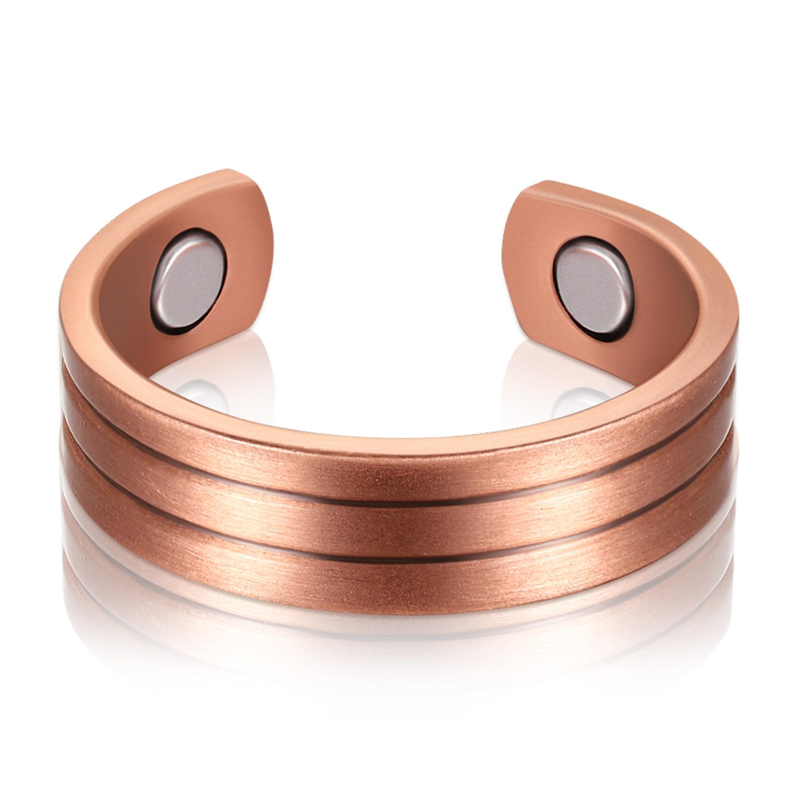 Allecto Plus - Set Van 4 Magnetische Koperen Verstelbare Ringen Voor Mannen En Vrouwen Anti Pijn Vingerringen Cadeau Voor Verjaardag Moederdag Vrouwendag