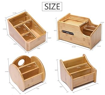 Amazon｜竹製 小物 収納ボックス 卓上 収納ケース リモコン 収納