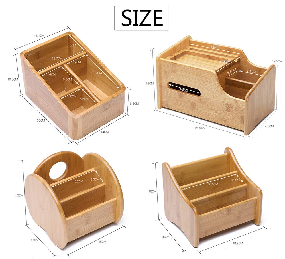 Amazon｜竹製 小物 収納ボックス 卓上 収納ケース リモコン 収納ラック