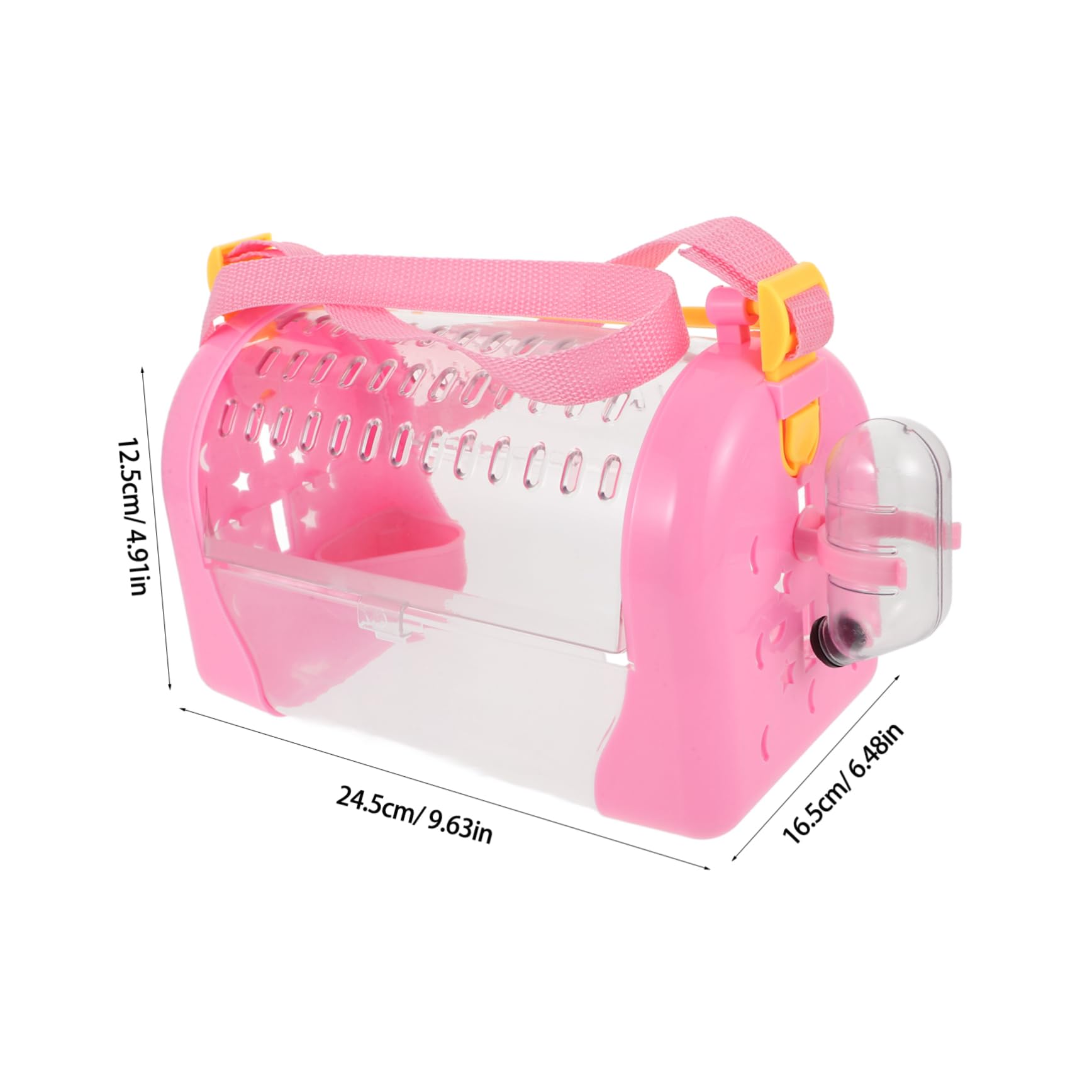 Toyvian Breathable Pet Outdoor Carrying Case Hamster Portable Cage Guinea Pig Holder Travel Carrier