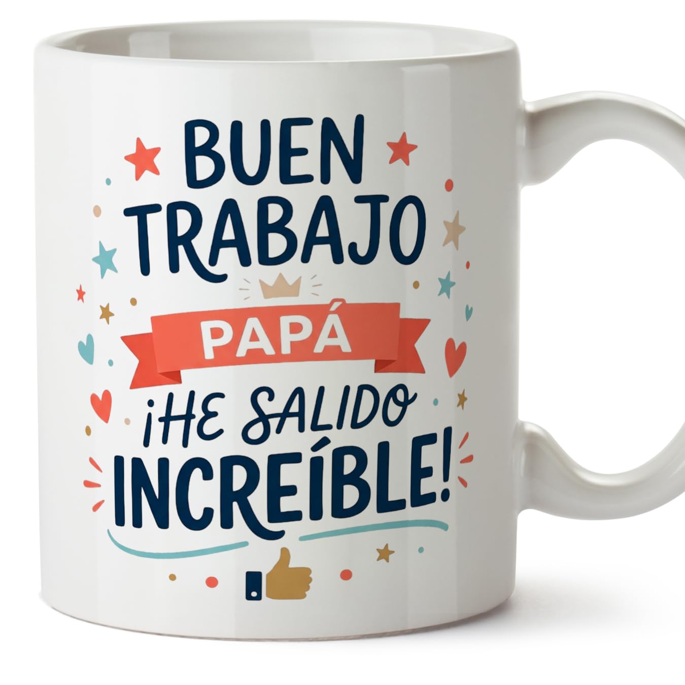 MUGFFINS Taza mamá con frase Para la mejor mamá del mundo en Español | regalo madre | 330 Ml 11 oz | Idea original para regalar | progenitores v3 — view 11