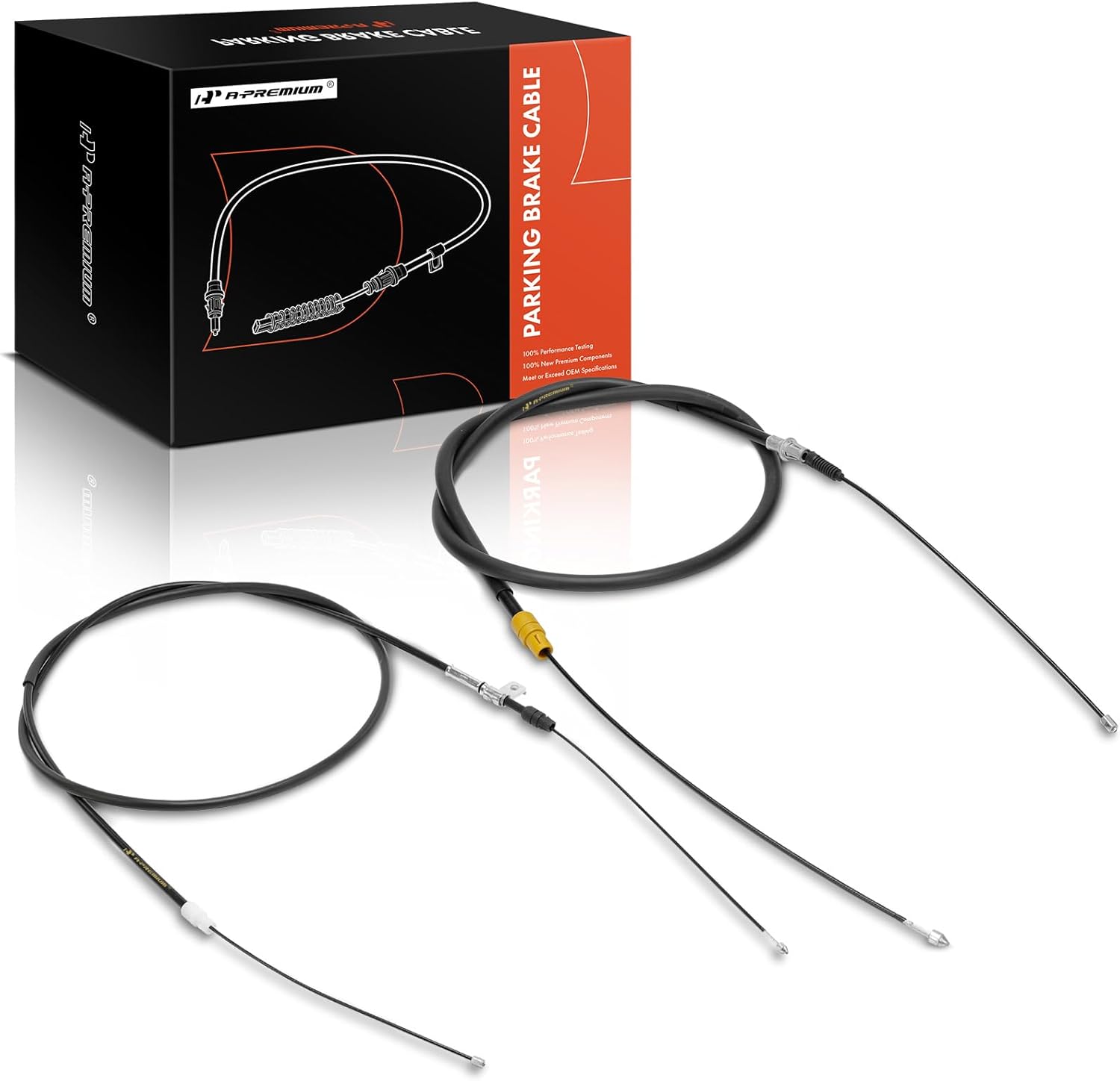 A-Premium Rear Driver and Passenger Side Parking Brake Cable Assembly Compatible with Chevrolet and GMC Models: Silverado 1500 2009-2013, Sierra 1500 2009-2013, 2-PC Set - Replace# 20848623