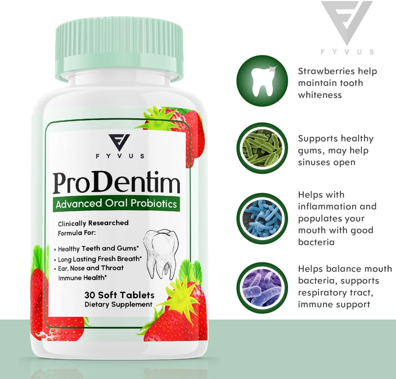 Prodentim para encías y dientes tabletas masticables derretir Pro