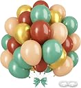 Lazybeee™ Balloons, 50 pcs 12 Inch Balloons, Latex Balloons for Balloon Garland Arch as Party Decorations, Birthday Decorations, Wedding Decorations (Sage/Khaki/Black/Gold) gallery image