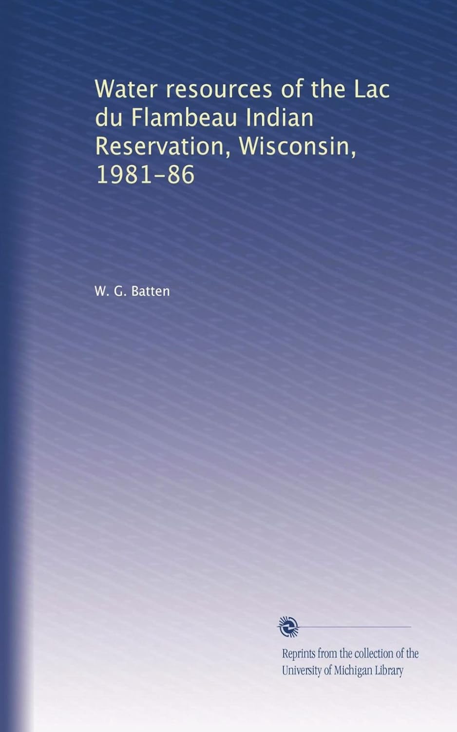 Water resources of the Lac du Flambeau Indian Reservation