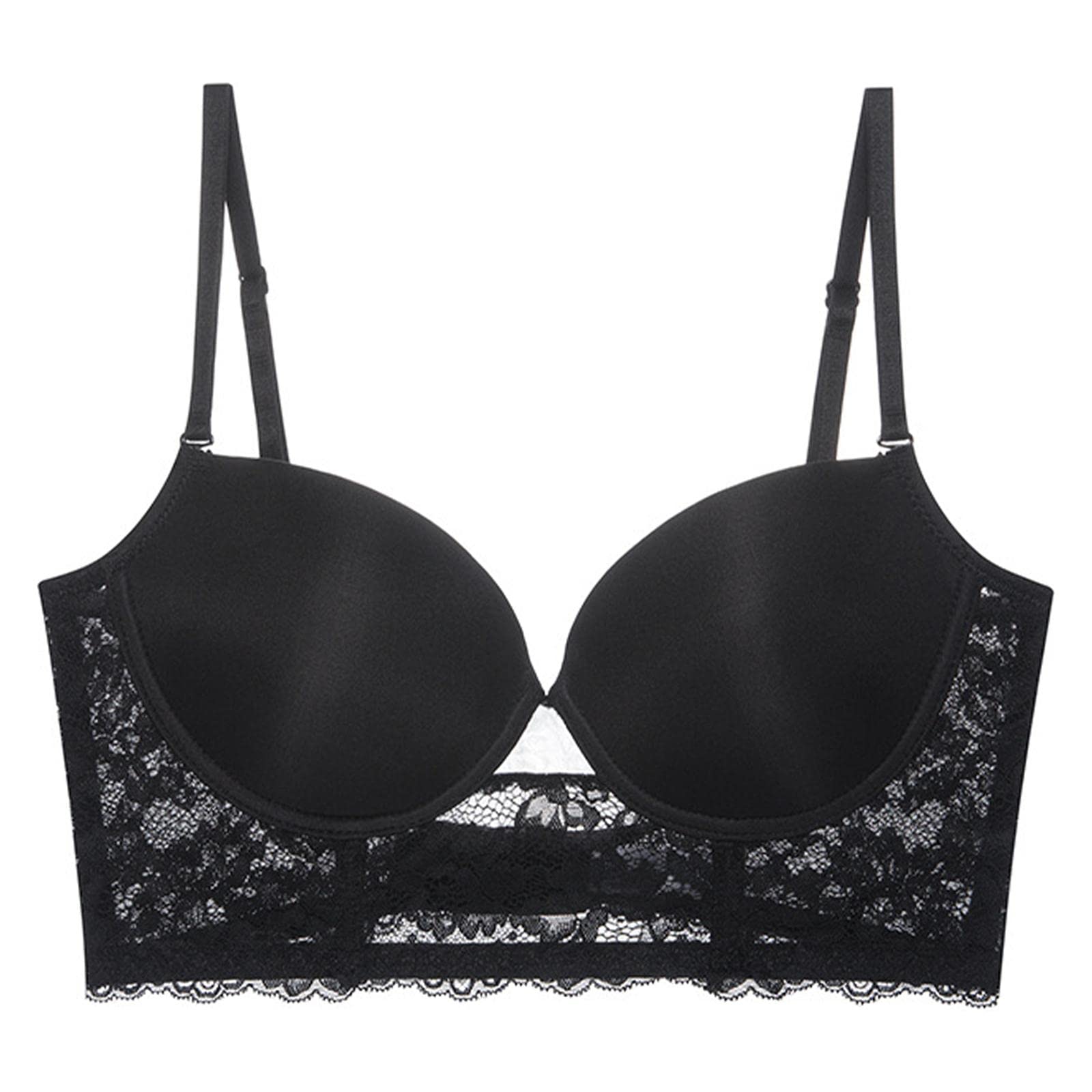 snappsy Women Seamless Wire Lifting Bralettes Invisible Brassiere 75C Black-picture-28
