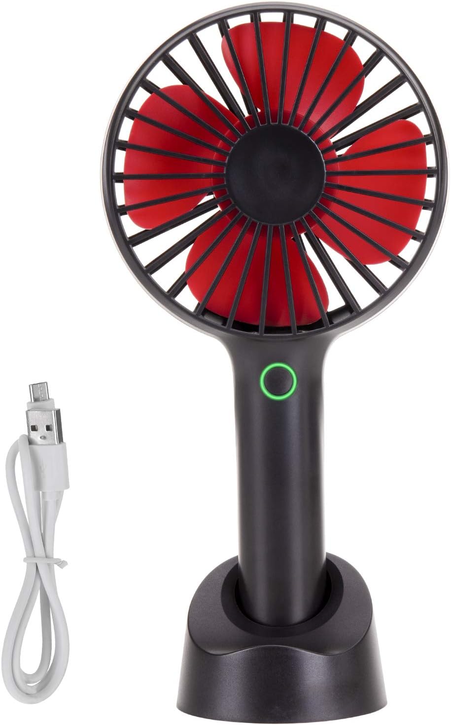 CAMKONG Mini Handheld Portable Fan, USB Hand held Personal Fans Rechargeable Battery Powered Hand held Fan with Base 2500mAh Battery 3 speeds for Home，Office，Camping，travel