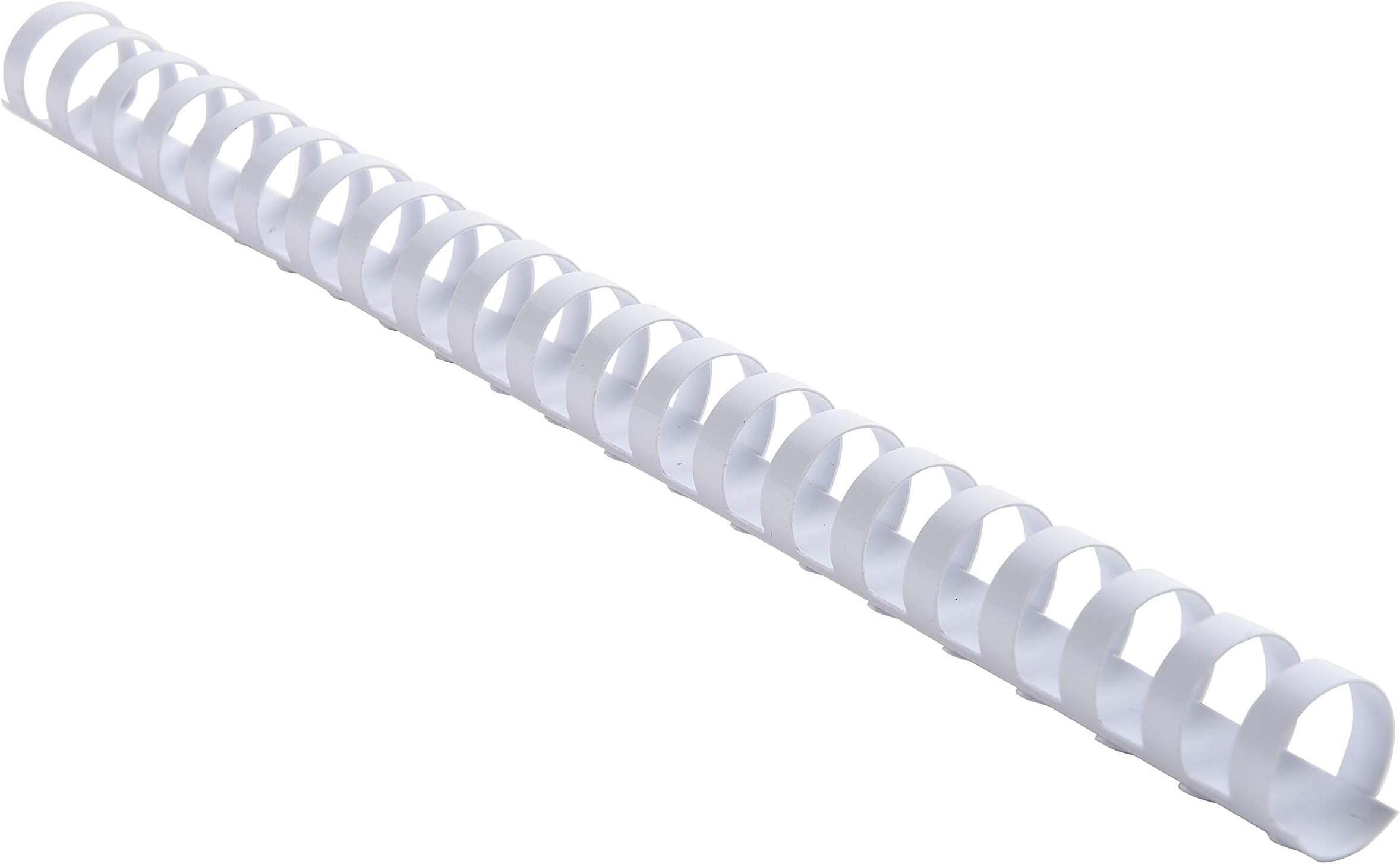 Exacompta - Ref 75600E - Binding Combs - 20mm Thick, 21 Rings, Suitable for A4 Documents, Holds Approx. 120-150 Sheets, Made from PVC Material - White (Pack of 100)