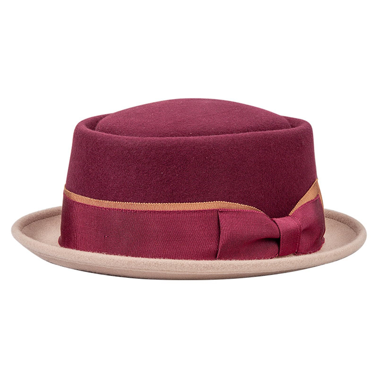 LUOFENG Cappello di lana Fedoras Panama esotico elegante Homburg per le donne Lady Photo Props Western per Stage Live Show Headwear