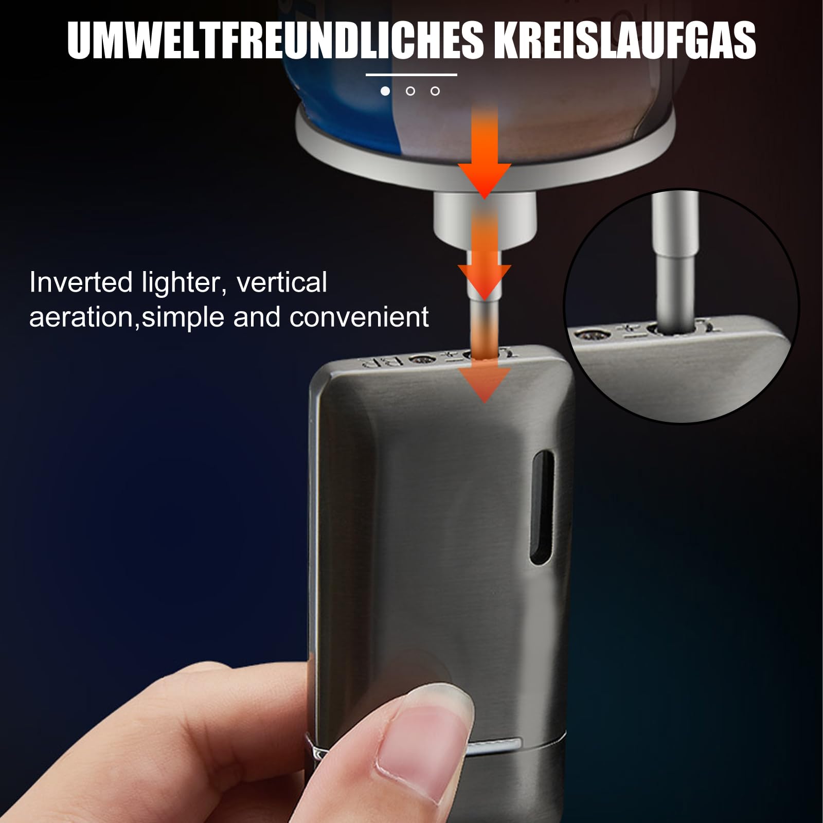 3 Accendini Mini Tempesta - Antivento, Doppia Fiamma Jet, Ricaricabili - Foto 9