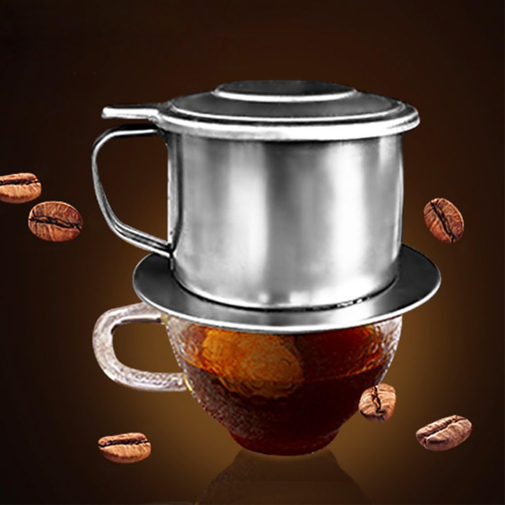 Amrka Stainless Steel Drip Coffee Maker Vietnamese Filter Pot Infuser For Office Home Traveling image 3