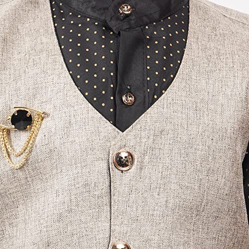 Image of Stylish 3-Piece Waistcoat, Kurta and Trouser Suit Set VC001