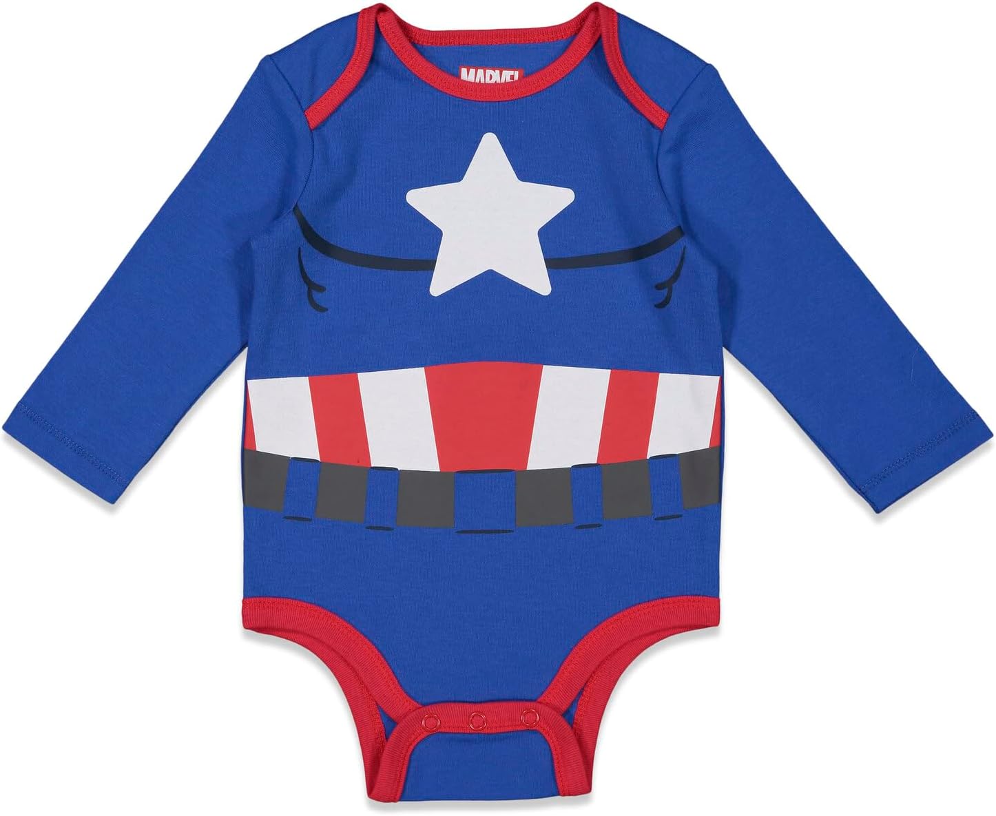 Marvel Avengers Captain America The Hulk iron Man Spider Man Baby 5 Pack Bodysuits Newborn to Infant