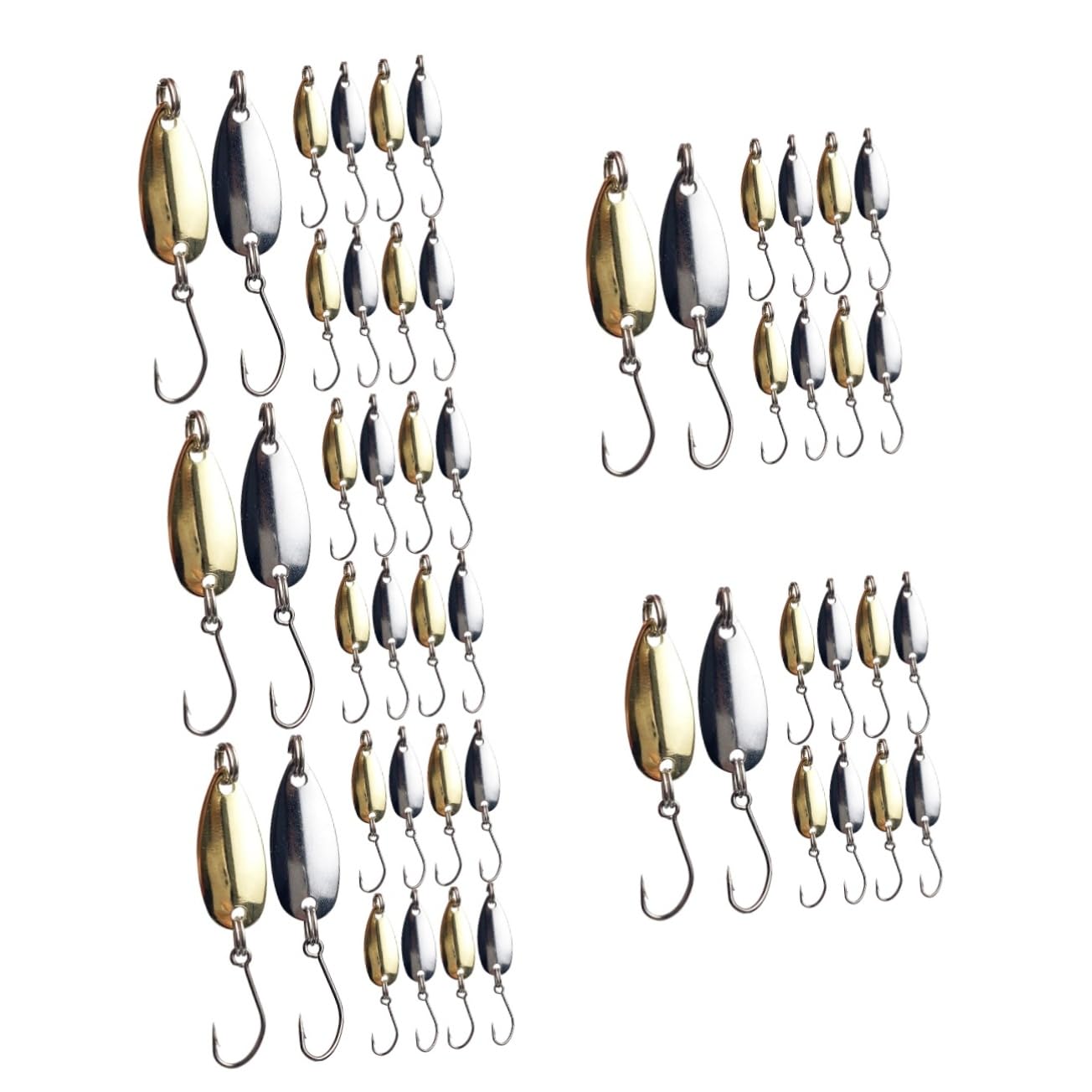 48 Uds Gancho De Cebo De Metal Cuchara De Pesca De Agua Dulce Cucharas De Jigging Ganchos De Hundimiento De Agua Salada Frutero Dorado Cebos De Pesca Señuelos De Pesca Perca