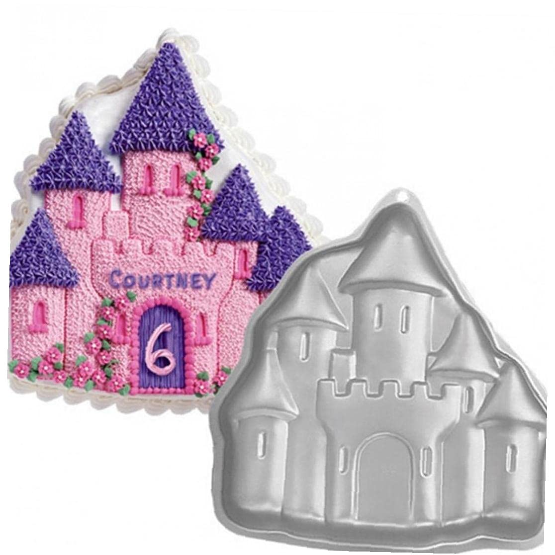 Tossper 1Pc Castle House Cake Mould, Aluminium Alloy Cake Tin Bakeware For Kitchen Party Diy Baking Tools