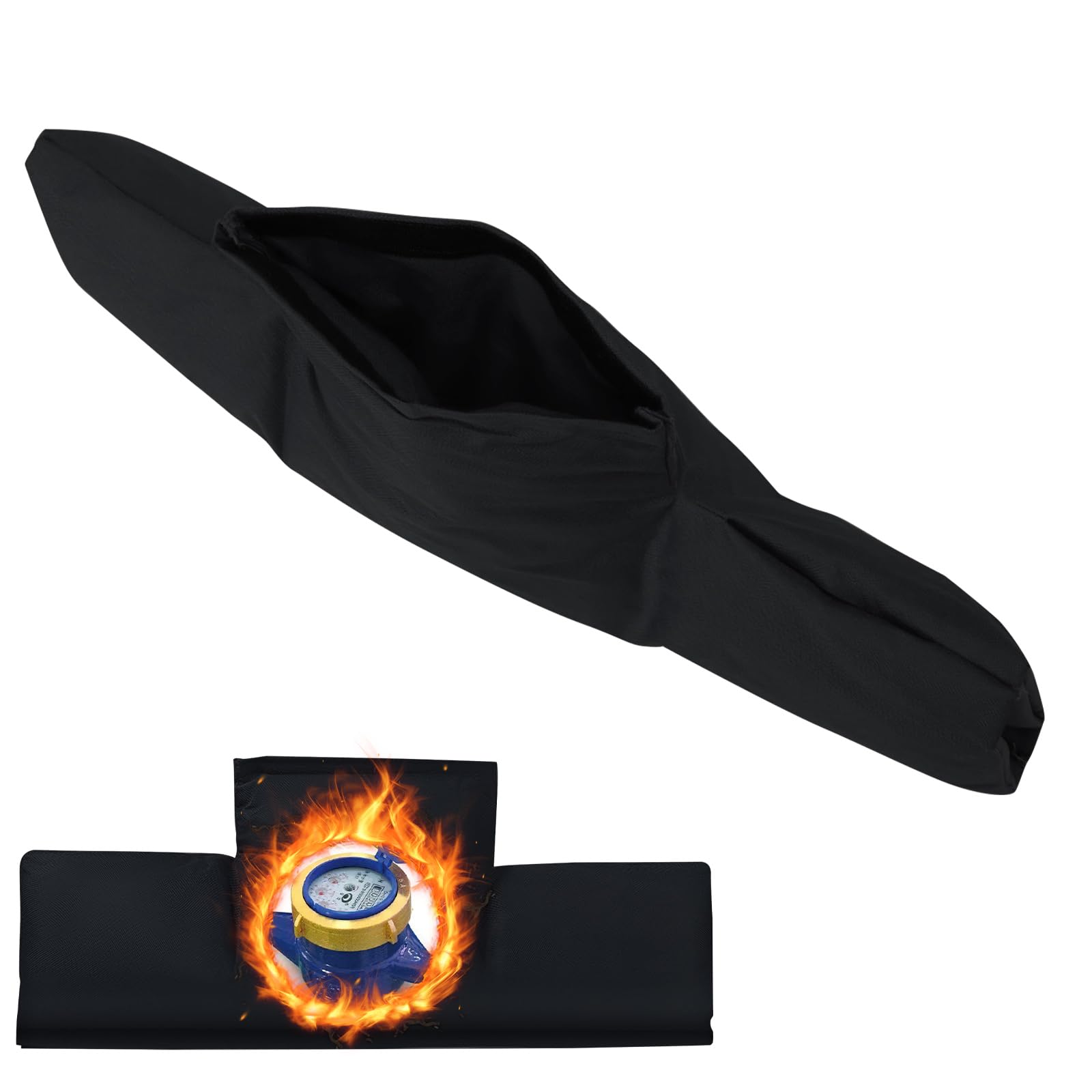 Coprirubinetto Antigelo per Esterni, 55x25cm Copri Rubinetto Antigelo, Coperchio Isolato per Contatore Acqua, Universale Copertura Isolante Contatore Acqua, Protezione Invernale dei Tubi